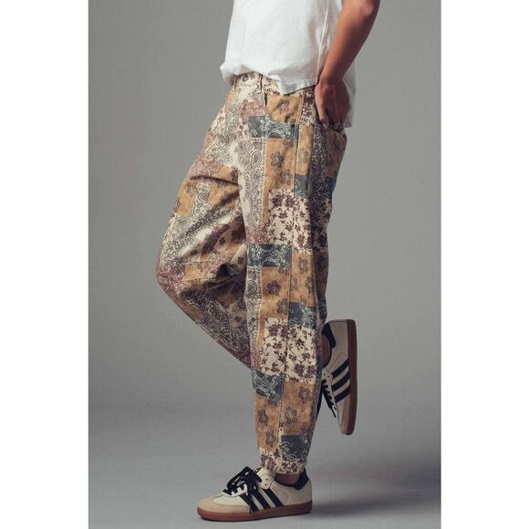 Urban Daizy Boho Patchwork Wide Leg Barrel Pants - Picture 4 of 9